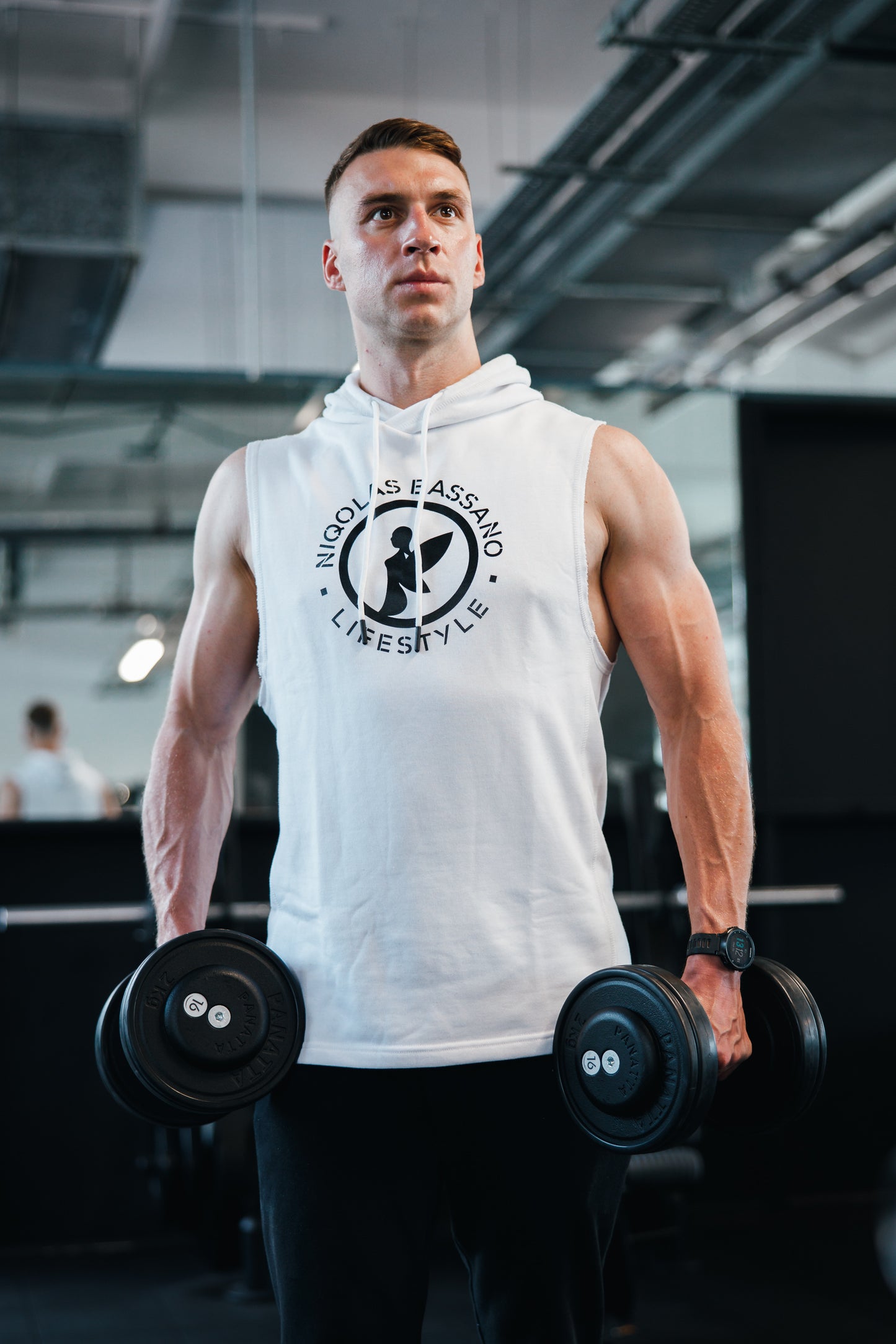 Origin Drop Armhole Hoodie | White